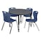 Regency Tables > Height Adjustable > Round Table & Chair Sets, 48 W, 48 L, 23-34 H, Grey TB48RNDGYAPBK40NV - alternate 1